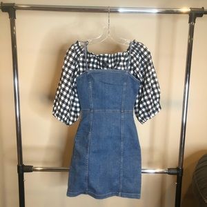 Denim mini dress